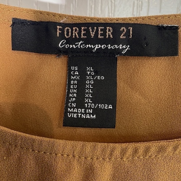 Forever 21 Mustard Top Woman’s Size XL - Picture 5 of 14